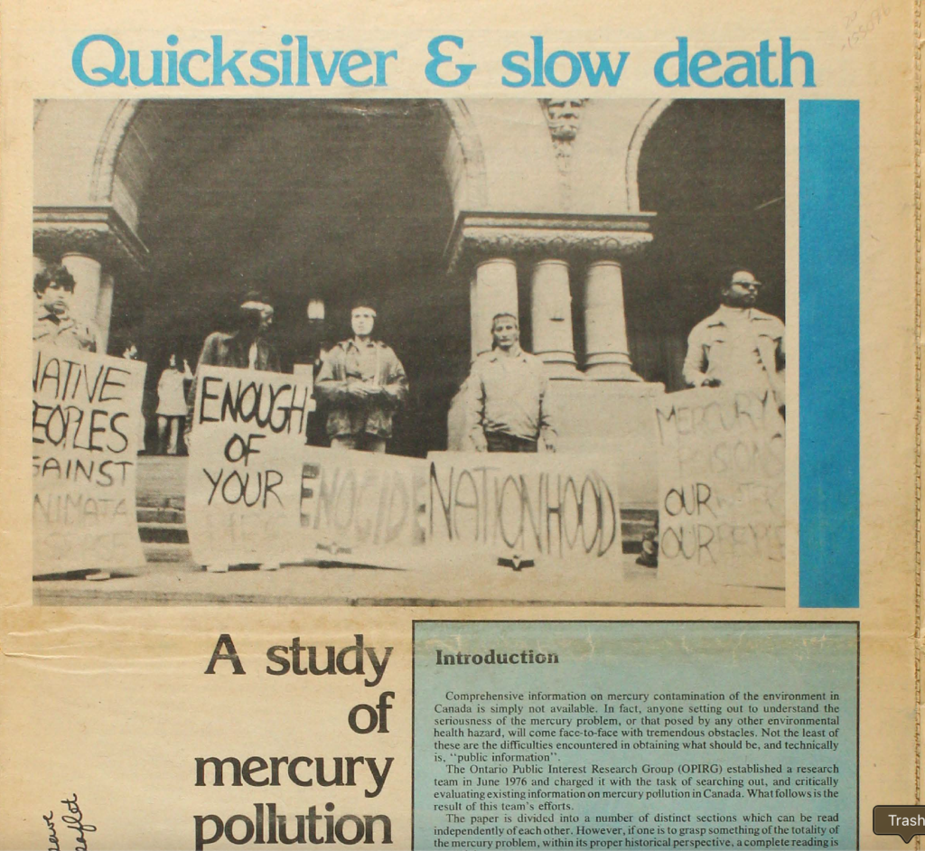Quicksilver and Slow Death – A history of mercery pollution in NW Ontario